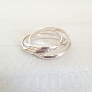 Vintage IBB Silver 3 Band Ring